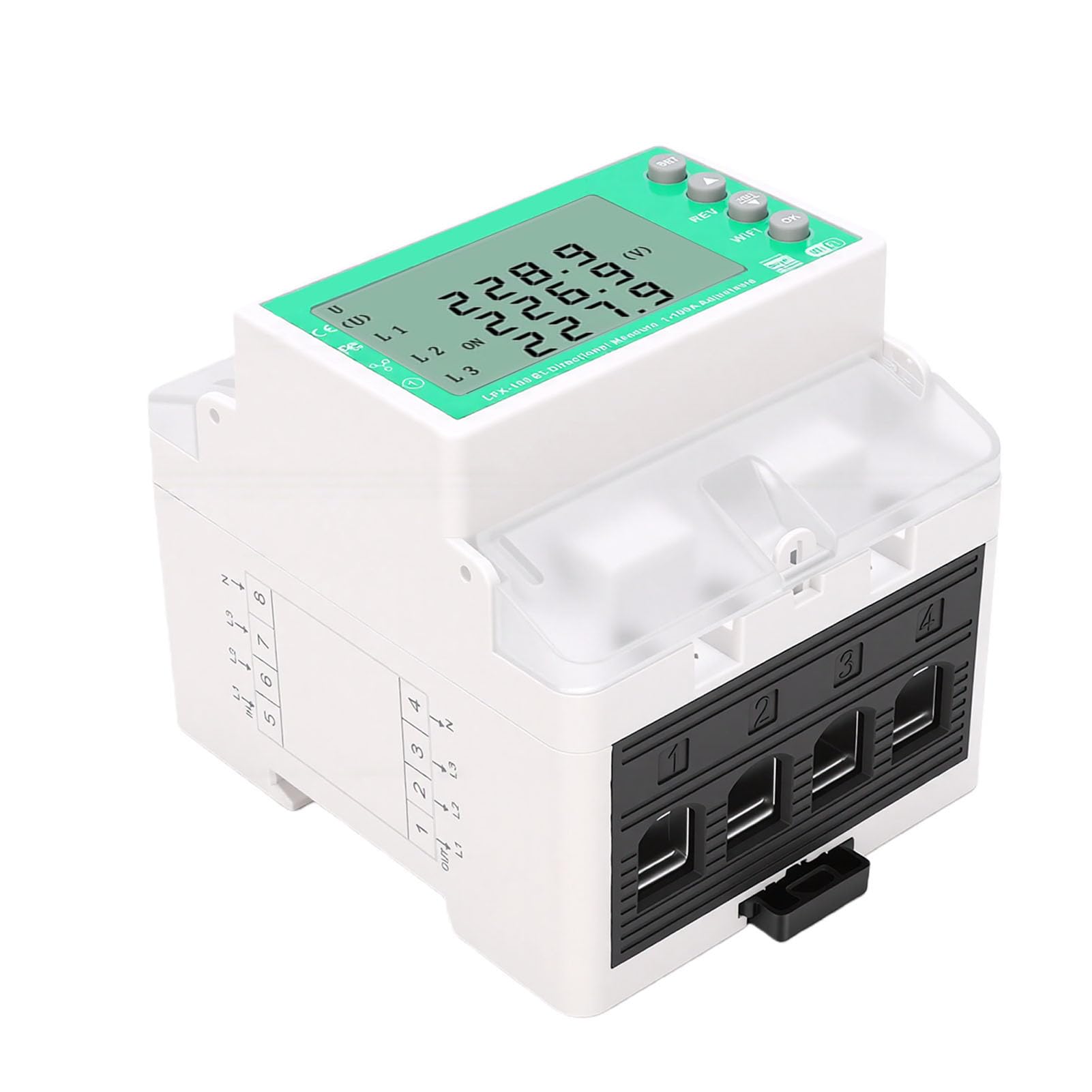 Protezione del Misuratore di Potenza WiFi con Display LCD per Interruttore Automatico Trifase per Macchine Agricole