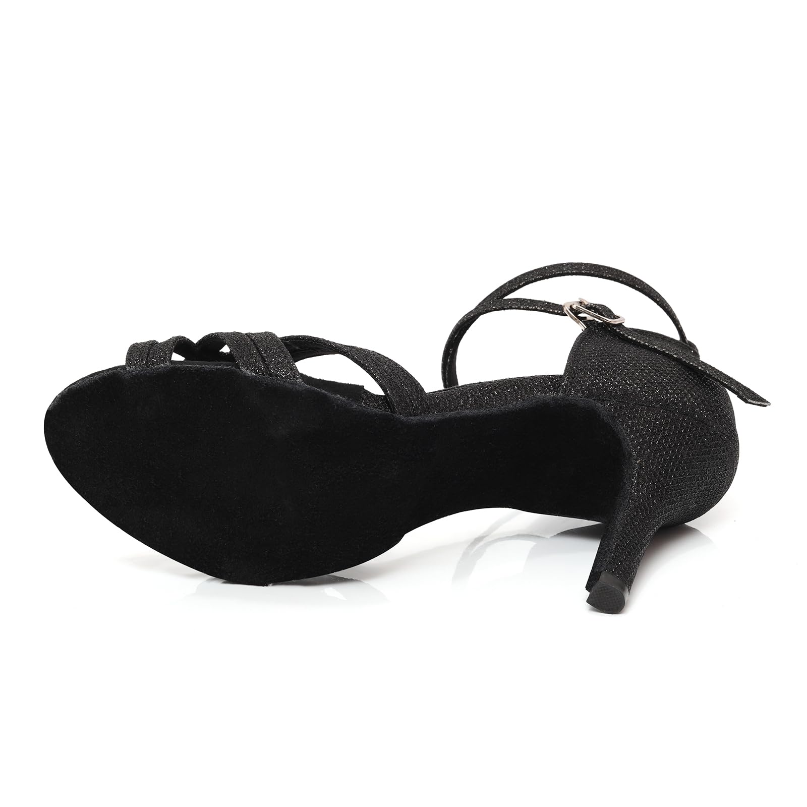 Scarpe da Ballo Donna Latin Americano Tacco 8,5 cm da Sala Salsa Tango Punta Aperta Professionale Prestazioni Danza Scarpe