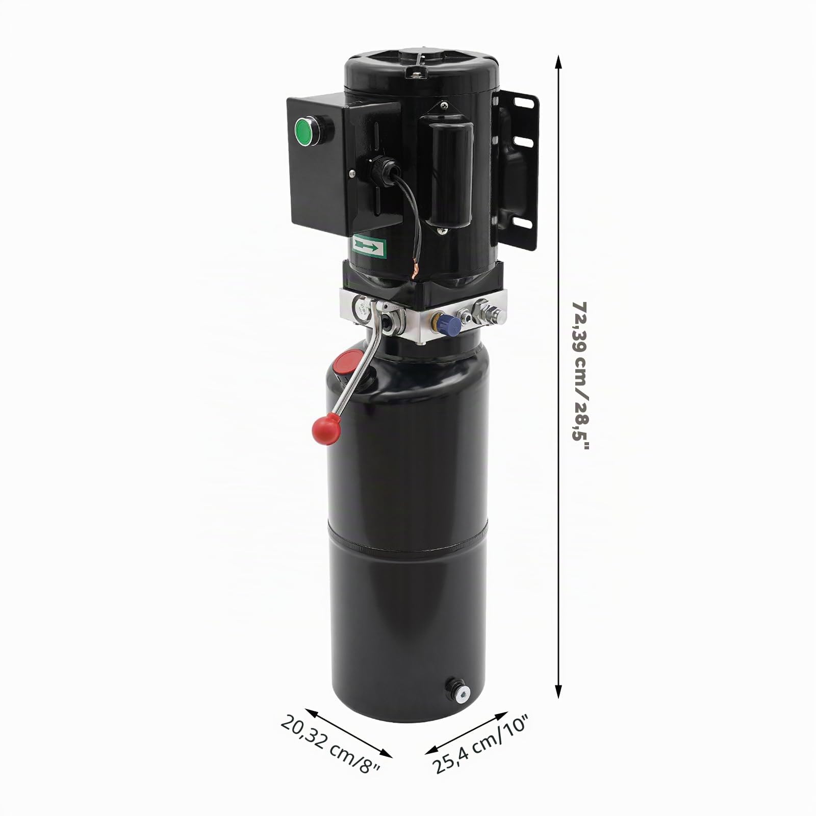 Pompe hydraulique, vérin hydraulique, cylindre hydraulique avec pompe, servo-pompe 220 V, 2,2 kW, 10 l, réservoir d'ascenseur de voiture, élévateur, 4,6 l par minute, 18 MPa de pression, atelier de