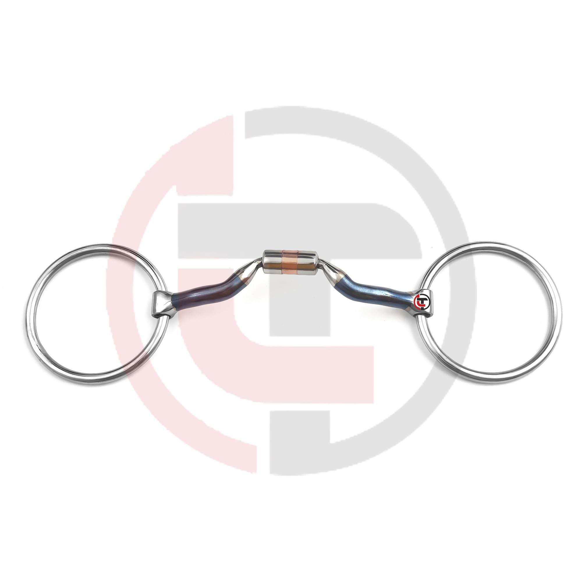 Loose Ring Ported Barrel Horse Bits Blue Sweet Iron Alloy - Comfort Trense mit Zungenentlastung, sanftes Training Bits für empfindliche Pferde, Soft Contact Riding