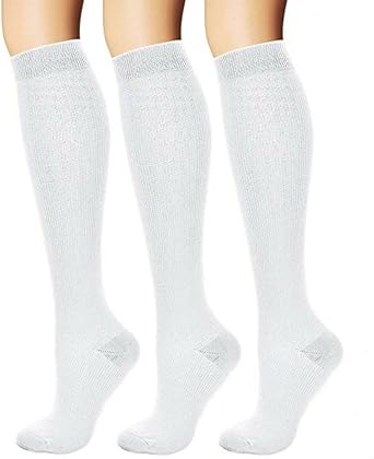 Compression Socks for Men & Women Knee High 20-30mmHg Graduated Support for Foot Pain Relief Athletic3 Pairs