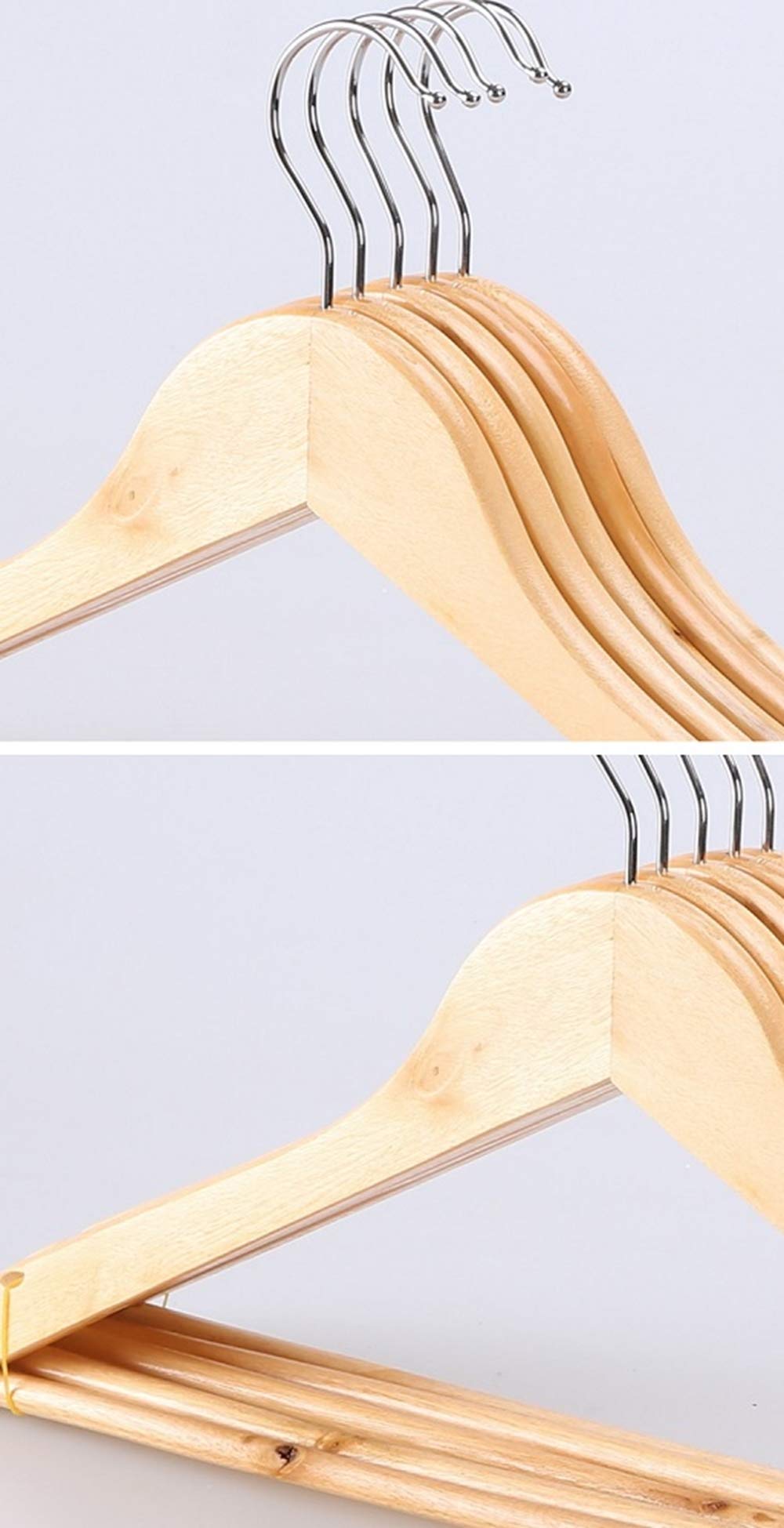 Amazon.co.jp: リタプロショップⓇ 木製ハンガー 5本セット 溝付き 360