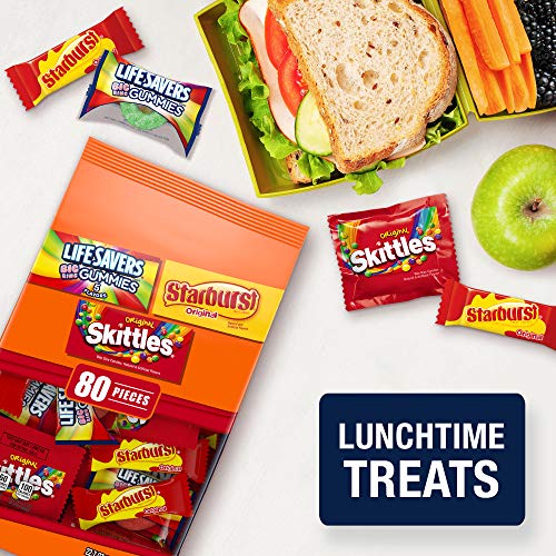 Skittles Starburst & Life Savers Christmas Candy Fun Size Variety Mix, 22.7 Ounce 80 Pieces #TOP2