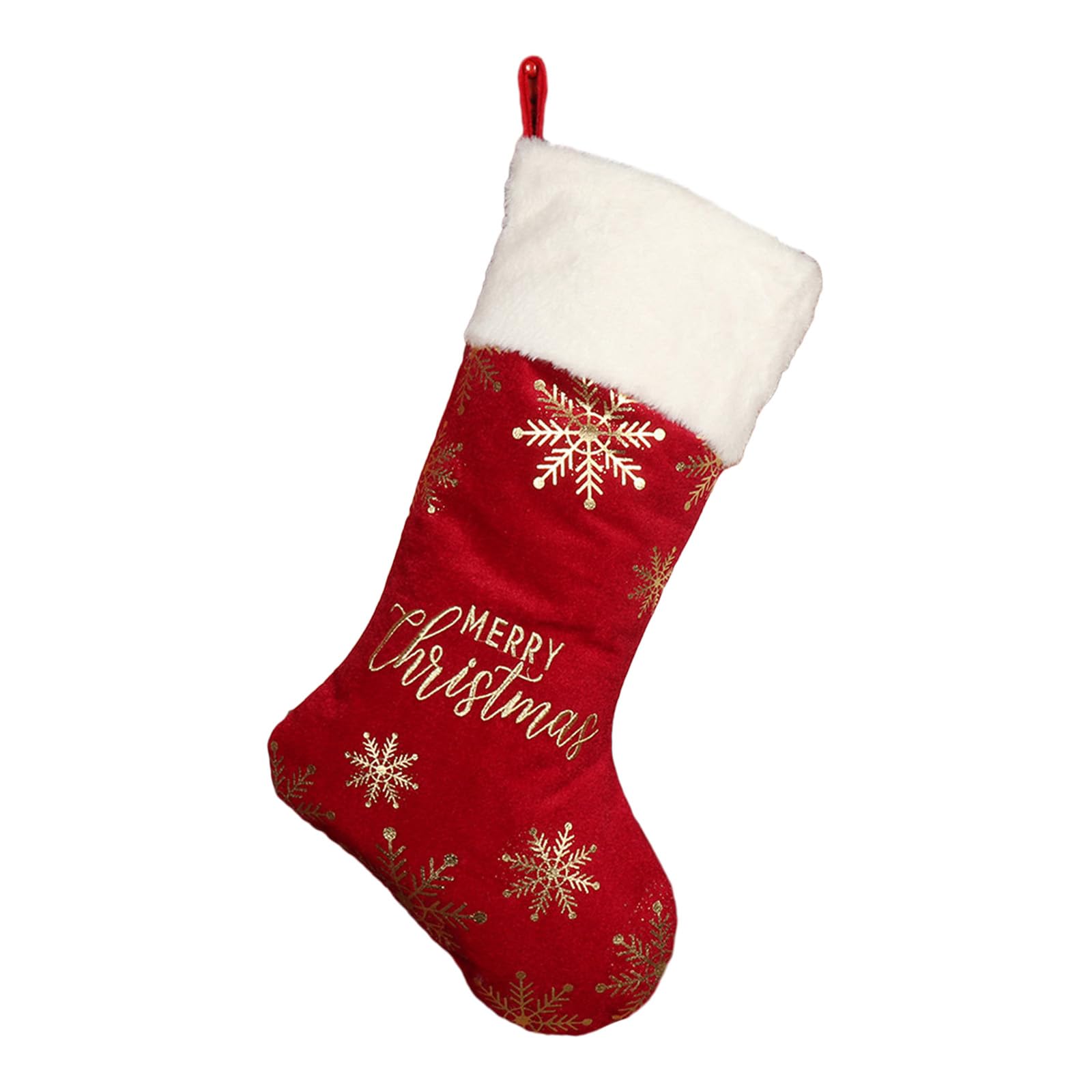 Jazuaiao Christmas Velvets Stocking Hanging Ornament Gift Packagings Decor for Children Day Birthday Party Gift Christmas Velvets Stocking