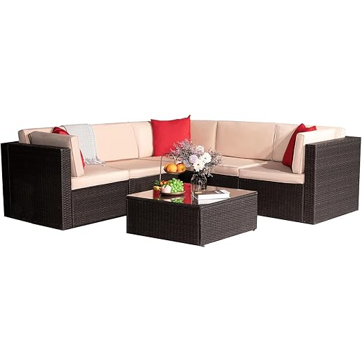 MJA FURNITURE Outdoor Sofa 5-Seater L Shape