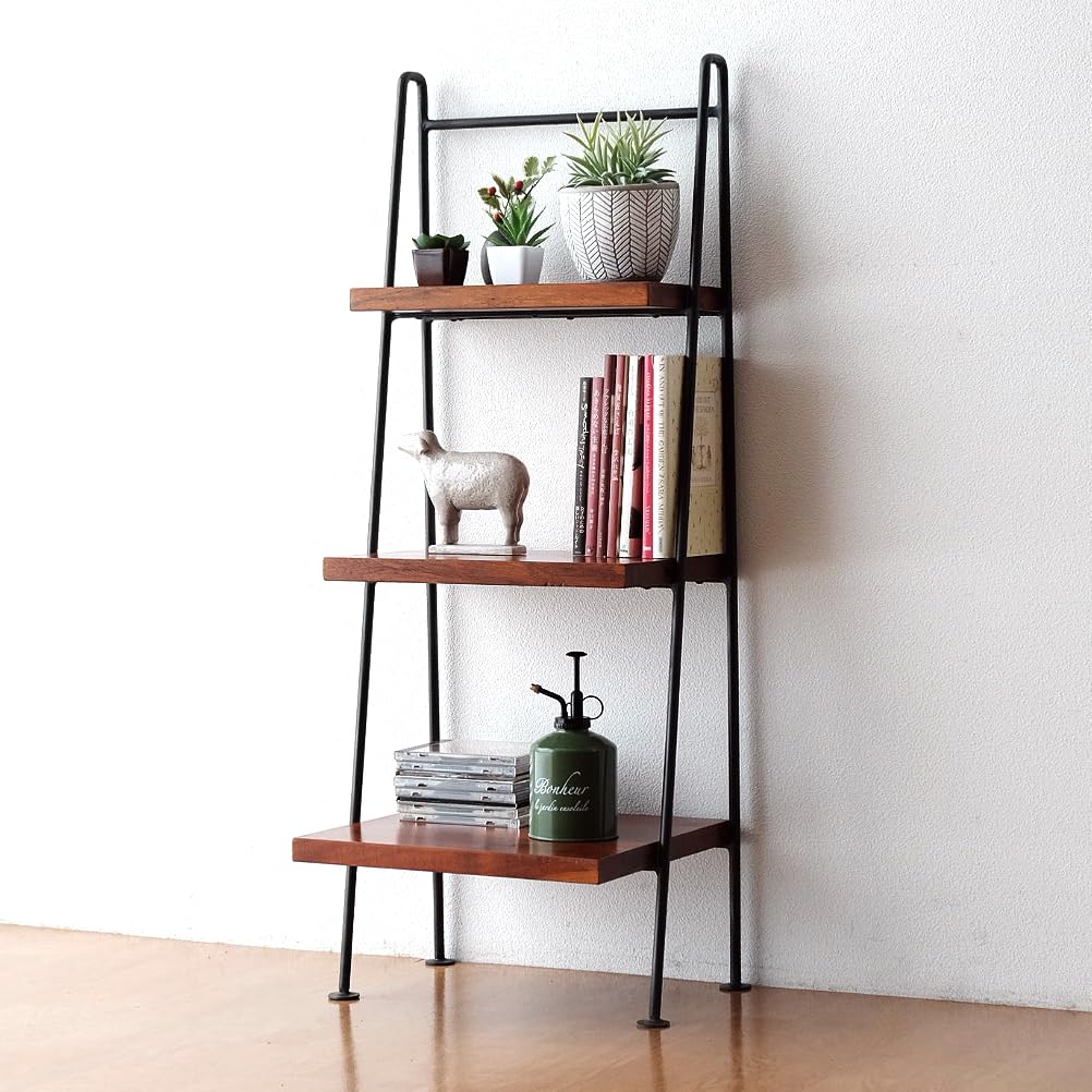 Amazon｜ラダーラック おしゃれ 木製 アイアン ラダーシェルフ はしご