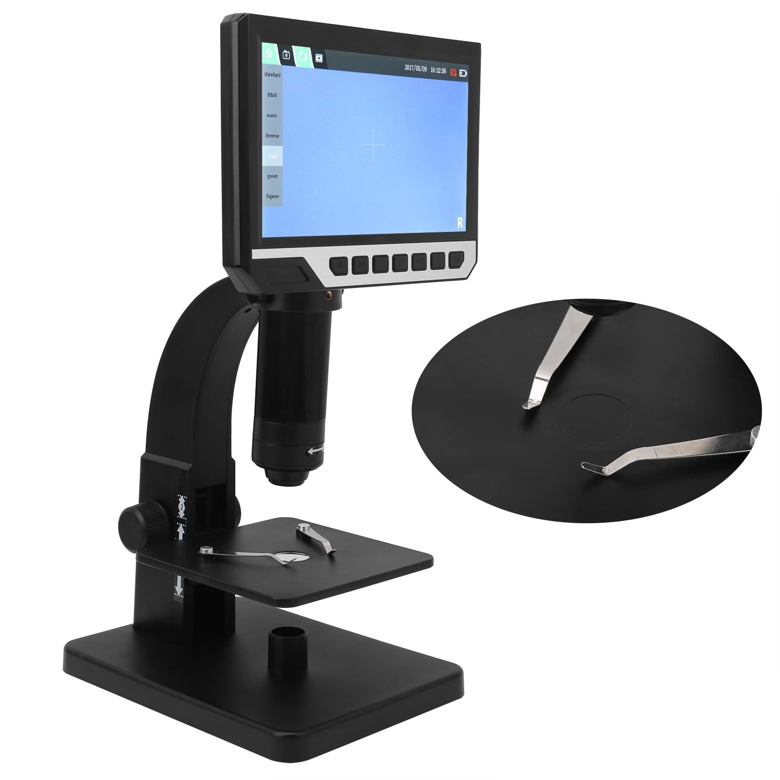 Zerodis 12-MP-Digitalmikroskop, 2000-fache Vergrößerung mit 7-Zoll-HD-Bildschirm für die Reparatur von Leiterplatten und die Identifizierung von Edelsteinen