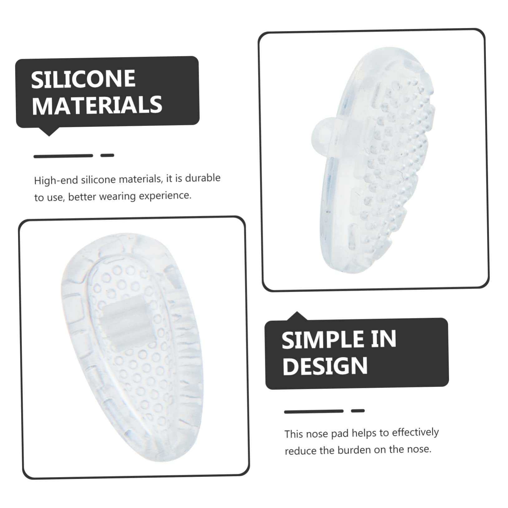 GLEAVI 125paia Cuscinetti Nasali Silicone Antiscivolo Per Occhiali Da Comfort Aggiuntivo e Maggiore Stabilità Per Visione Ottimale