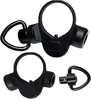 Colpart QD Sling Swivel with Two Point QD Sling Adapter - 2 Position, Metal Black, Dual Loop, Traditional Sling Mount for ...