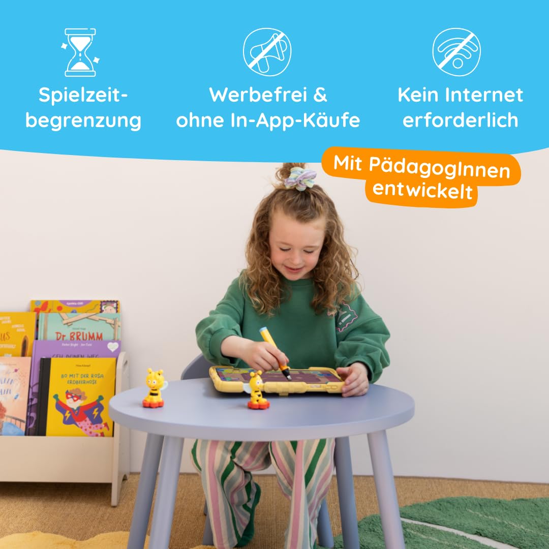 Edurino Figur Die Biene Maja Erste Zahlen & Buchstaben mit Willi ab 3 Jahren inkl. App | Innovatives & digitales Lernspiel | Zahlenverständnis | Buchstaben entdecken | Konzentration