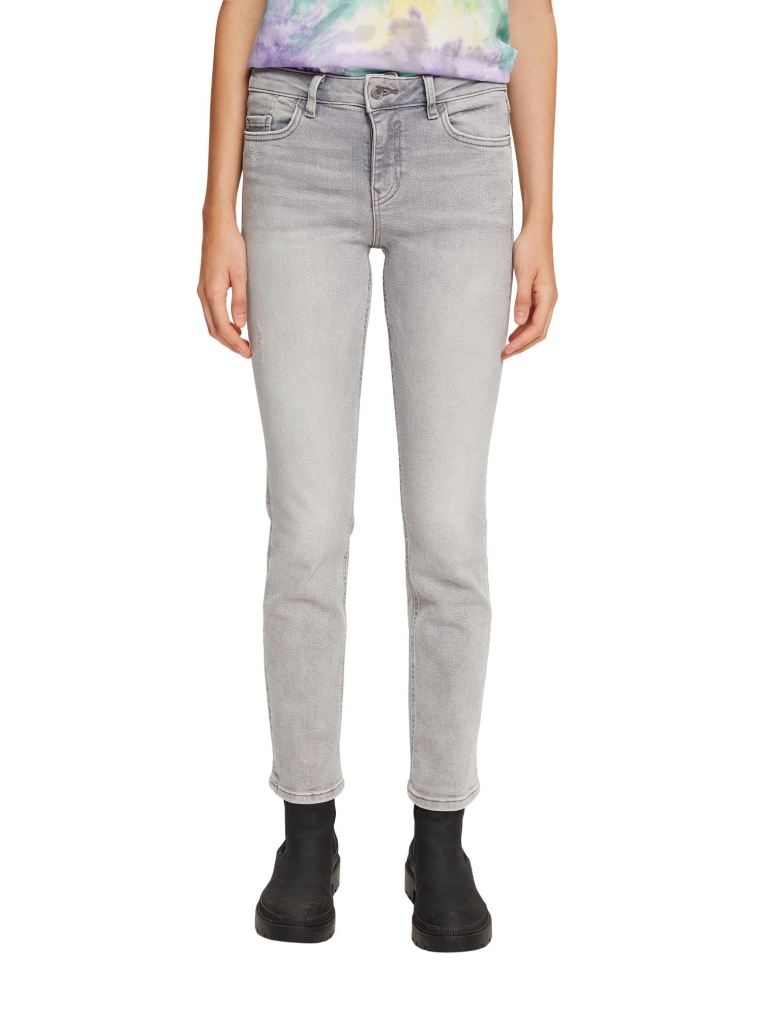 edc by Esprit Women's 082CC1B322 Jeans, 922/GREY Medium WASH, 26/32