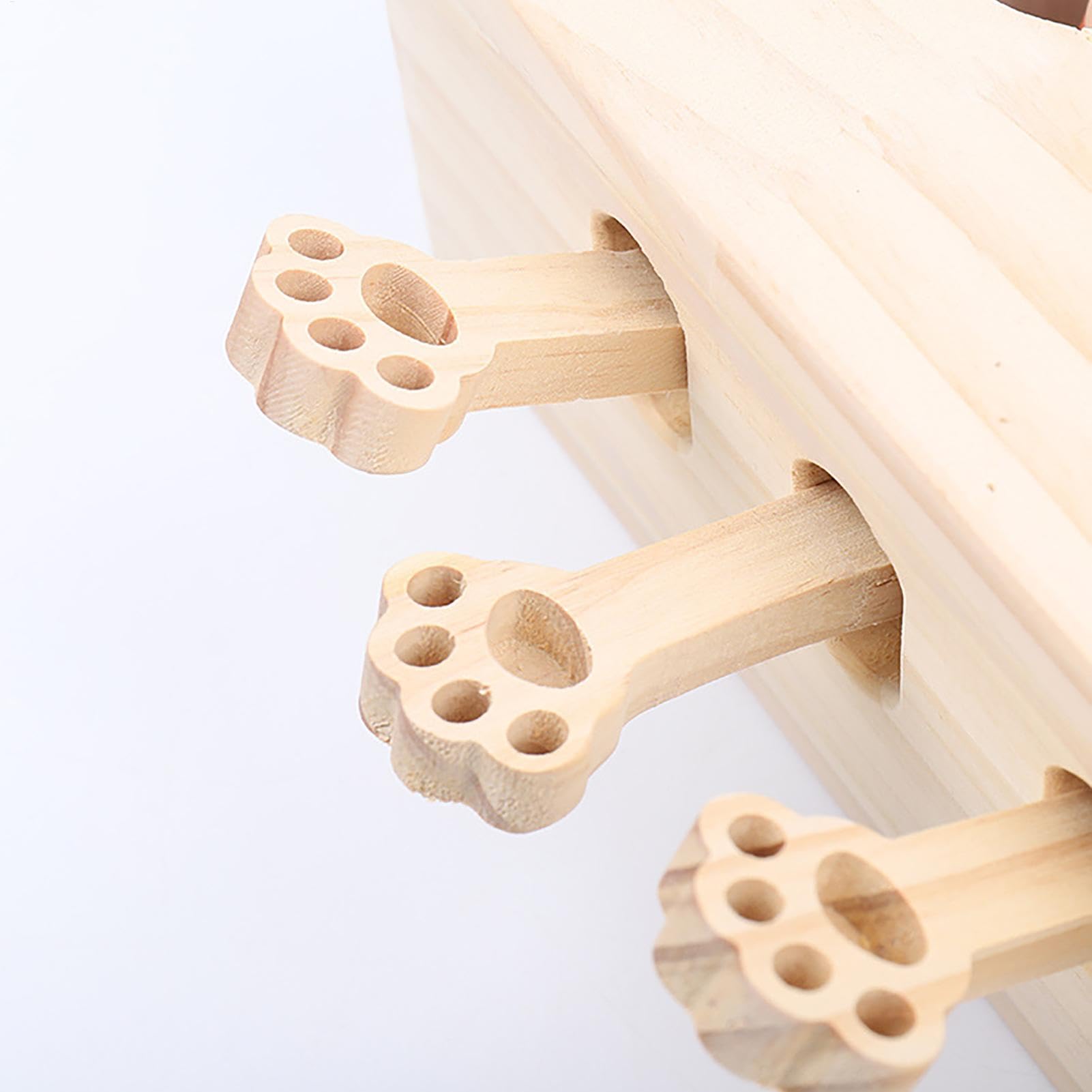 Giochi Interattivi per Gatti puzzle in legno schiaccia la talpa, topi da | scatola interattiva in legno massello schiaccia la talpa per Per Gatti Indoor, Anti Noia, Esercizio Stimolazione