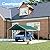 Quictent 10x15 ft Heavy Duty Car Canopy Galvanized Frame Carport Outdoor Party Tent Boat Shelter with 3 Reinforced Steel Cables - Green