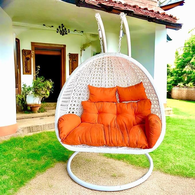 Image of Outdoor Furniture Double Seater Swing, Beautiful Swing with Stand