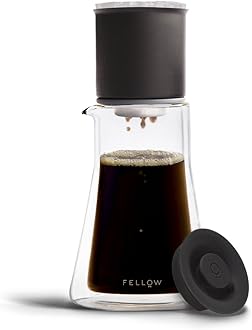 Fellow Stagg [XF] Pour-Over Coffee Maker Set - Kit Includes Stagg [XF] Pour-Over Dripper, Stagg Double Wall Glass Carafe, and 30 Paper Filters