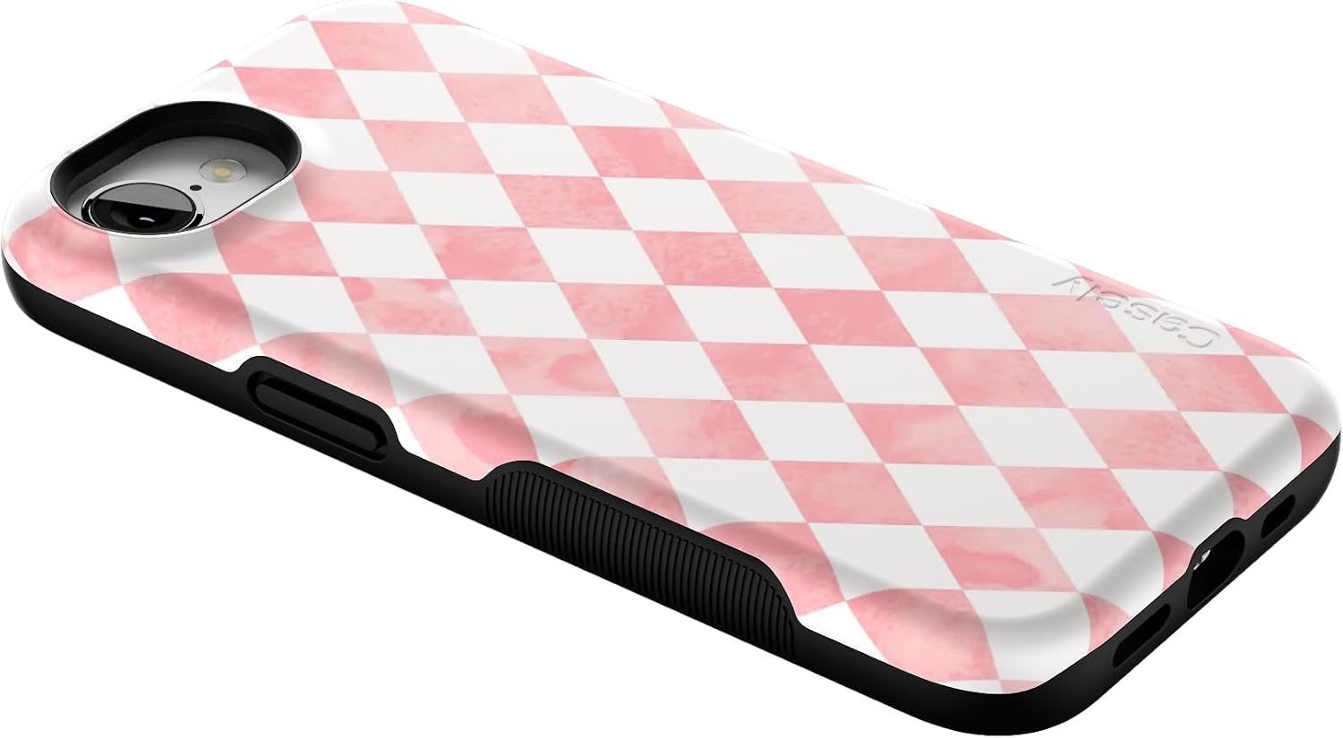 Casely iPhone 16e Case | Queen of Diamonds | Pink Watercolor | Bold Protective Design | Compatible with MagSafe