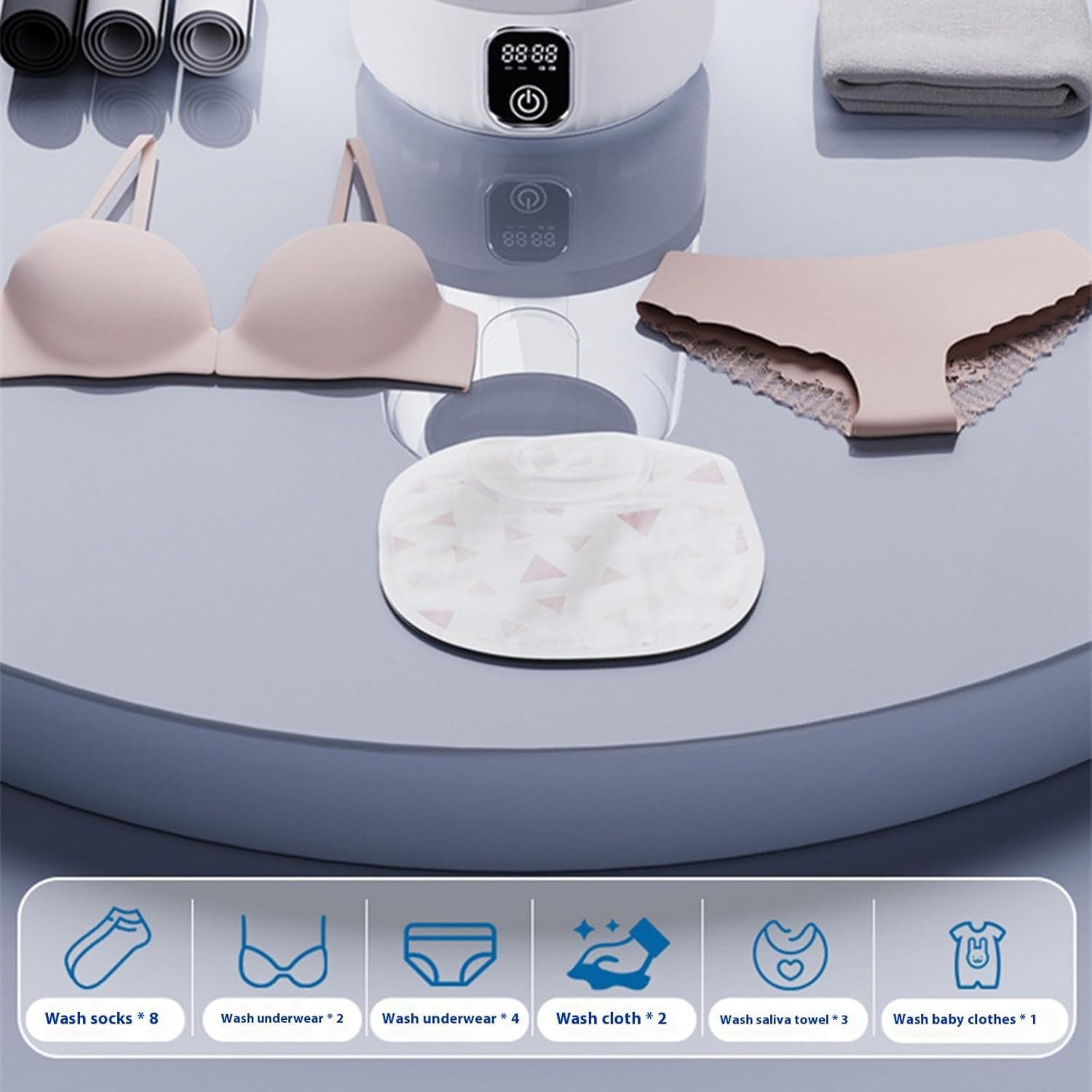 Lavatrice portatile ricaricabile in miniatura lavatrice senza fili per vestiti biancheria intima calzini dispositivo lavanderia lavatrice lavatrice bella e professionale