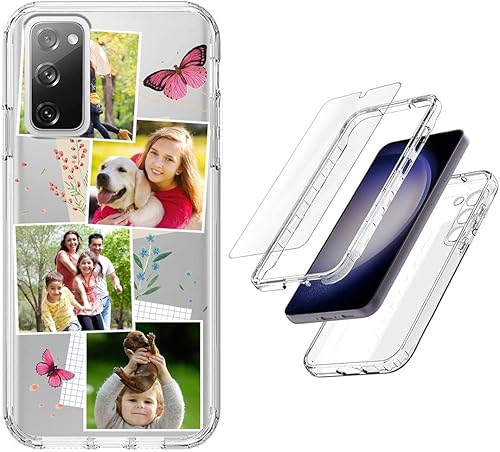 Vista 233 de Funda transparente 3 en 1 diseñada para teléfono Galaxy S21, Plus/Ultra/FE 5G Samsung, capas protectoras híbridas [protector de pantalla] Borrar 05