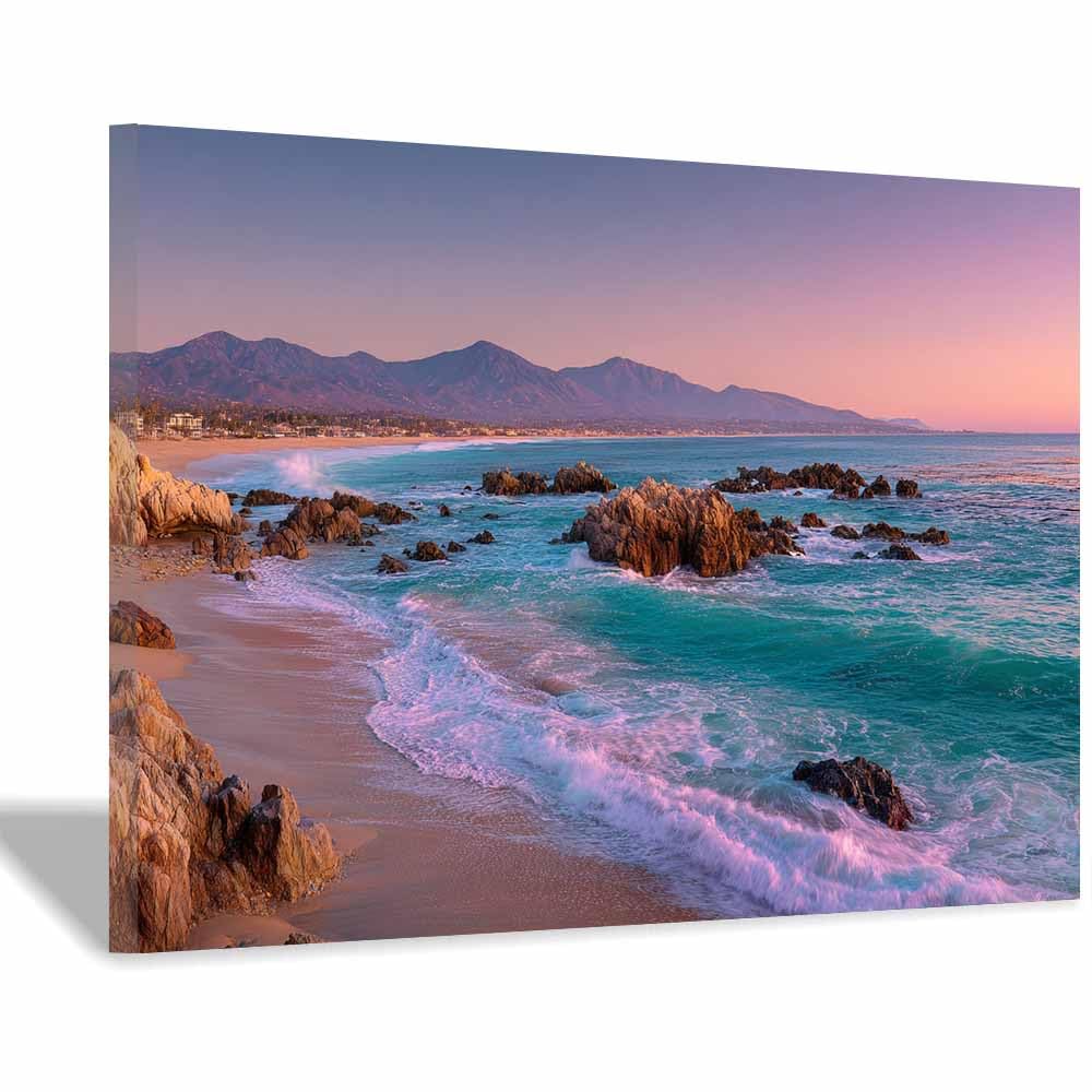 DMZPKZB Natural Landscape Wall Decor Coastsal Sunset Vibes Beautiful scenery Painting, Modern Artwork,for Living Room,Bedroom,Office Bathroom,Dining(Multicolor)-20x30cm Framed