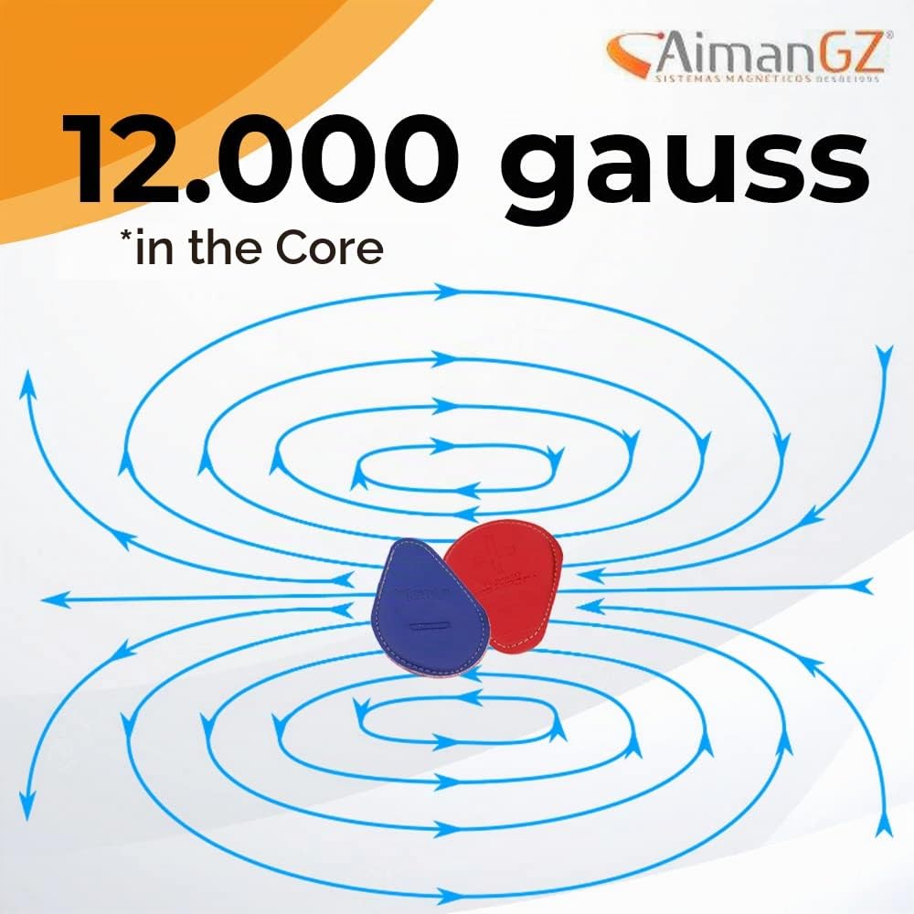 Par Biomagnético Mini Dr. Goiz - 2 Imanes Neodimio N35 (12000 Gauss) - Biomagnetismo Profesional de Precisión - Fabricado a Mano en España para Zonas Pequeñas, Cara y Manos -