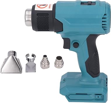 Cordless Hot Air Tool, Handheld Cordless Hot Air Tool, Cordless Make Hot Air Tool with 4 Nozzles, Temperature for Crafts, Shrink Wrap/Sleevingblue