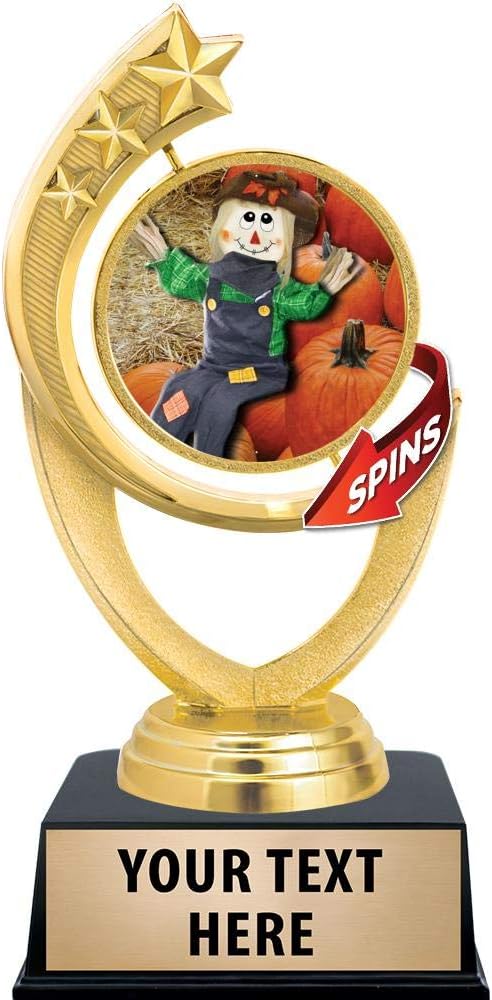 Crown Awards 6 1/4" Halloween Trophies, Comet Spinner Scarecrow Halloween Trophy