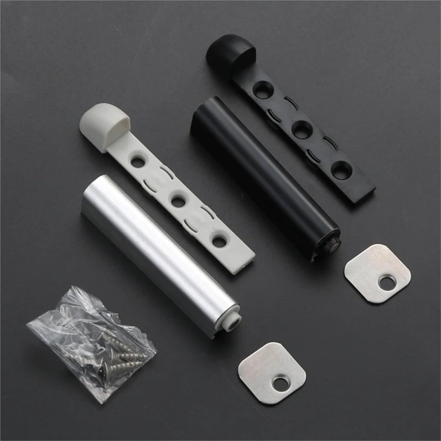 Rebound Device Concealed Hinge Hardware Accessories 2Pcs(Silver)
