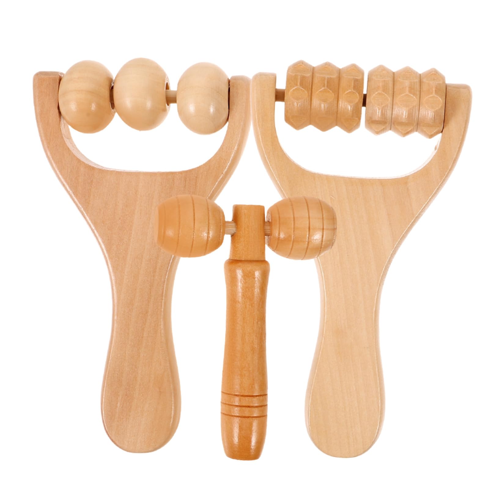 Holz Massageroller für Gesicht und Nacken Leichtes Multifunktionales Massagegerät für Hause und Hotel Anwendung