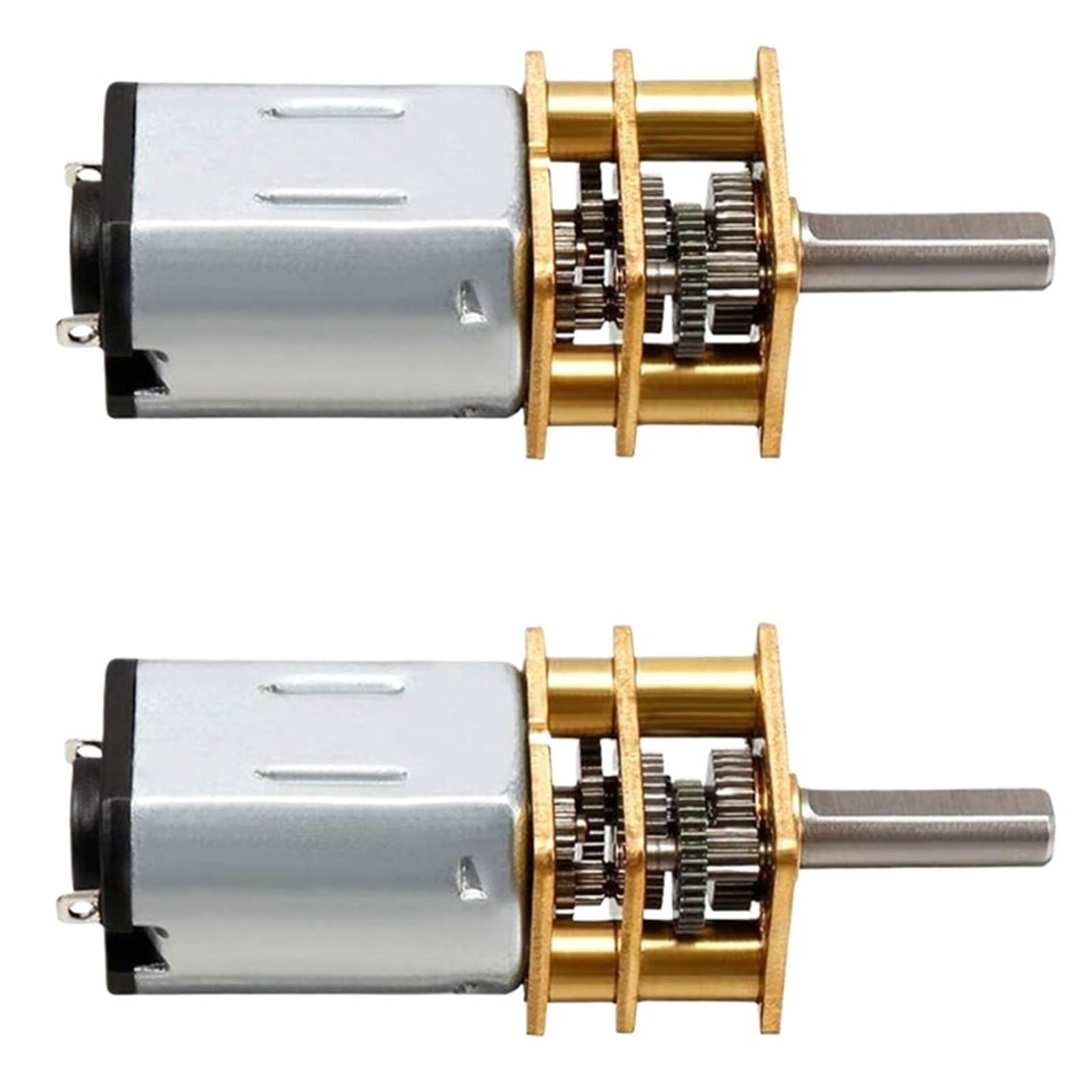 2 szt. DC 6 V 12 V 24 V N20 silnik redukcji prędkości obrotowej z metalowym silnikiem skrzyni biegów (15 obr./min, 12 V)
