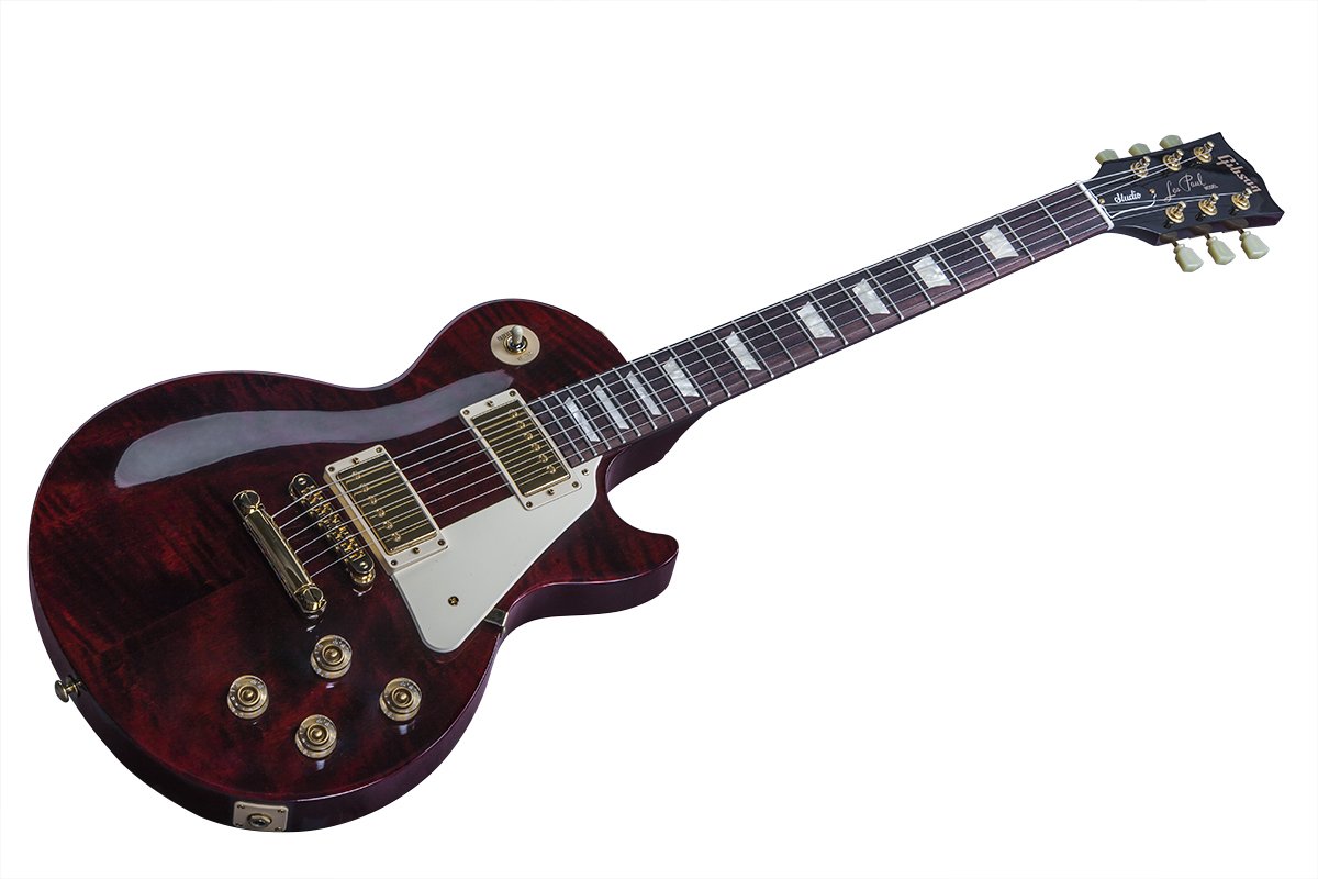 ギター Gibson Les Paul Studio T (2016) Gibson Les Paul Studio 2016 T Electric Guitar, Wine Red