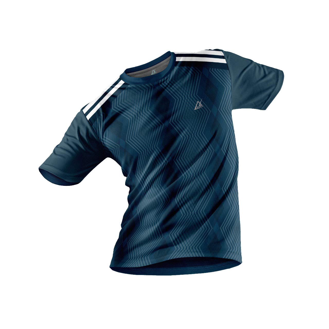 jj tees Polyester Half Sleeve Jersey with Round-Collar and Digital Print All Over for Men (Color: Dark Teal)-picture-13