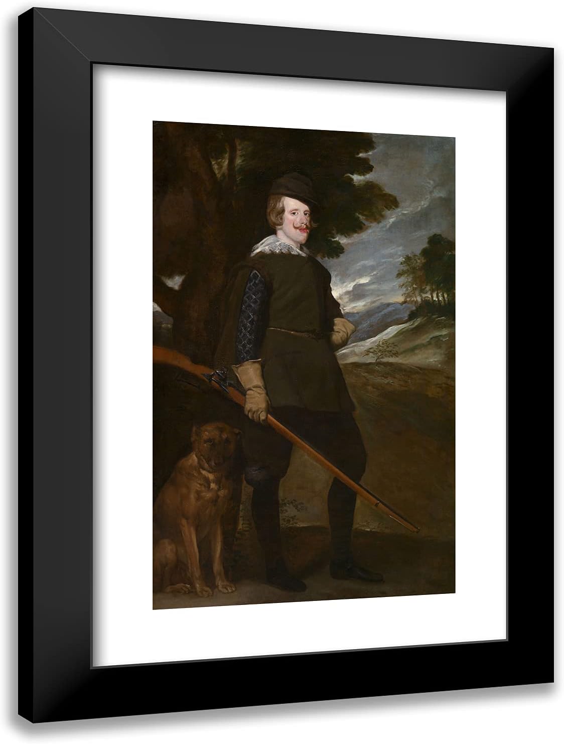 ArtDirect Diego Velazquez 18x24 Black Modern Framed and Double Matted Art Print Titled Portrait of Philip IV