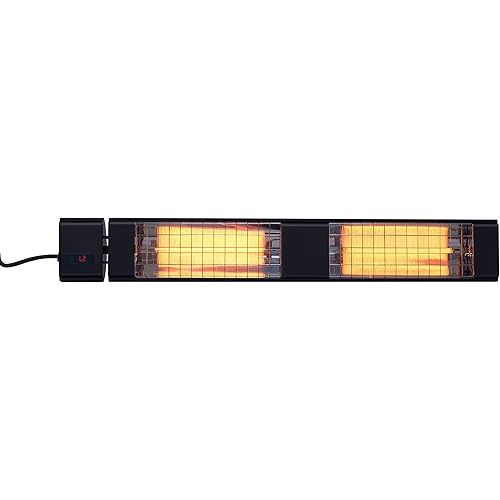 Dr. Infrared Heater 10,260 BTU Infrared Heater, Indoor and Outdoor Heater for Patio, Garage, Commercial & Residential, 3000W, 220-240V with Remote, Black