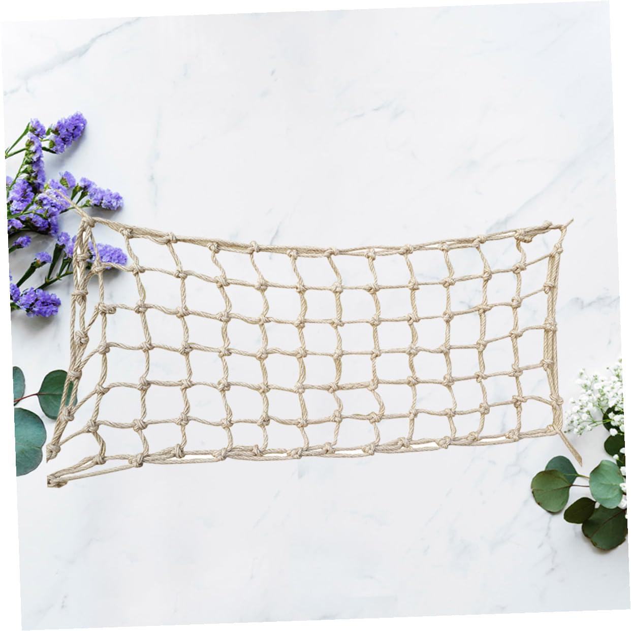 Papageienkletternetz aus Seil, Bissfest, 50x100cm | Khaki, als Hängevariante Nutzbar, für Käfig und Spielplatz, Vogelspielzeug mit Kletterseil