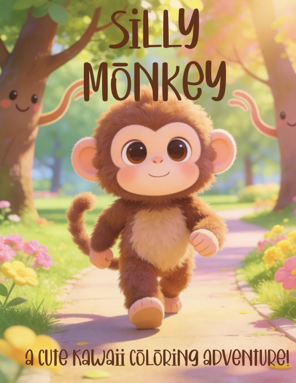 Silly Monkey!: A Cute Kawaii Coloring Adventure! (Silly Animals™ Coloring Book Series)