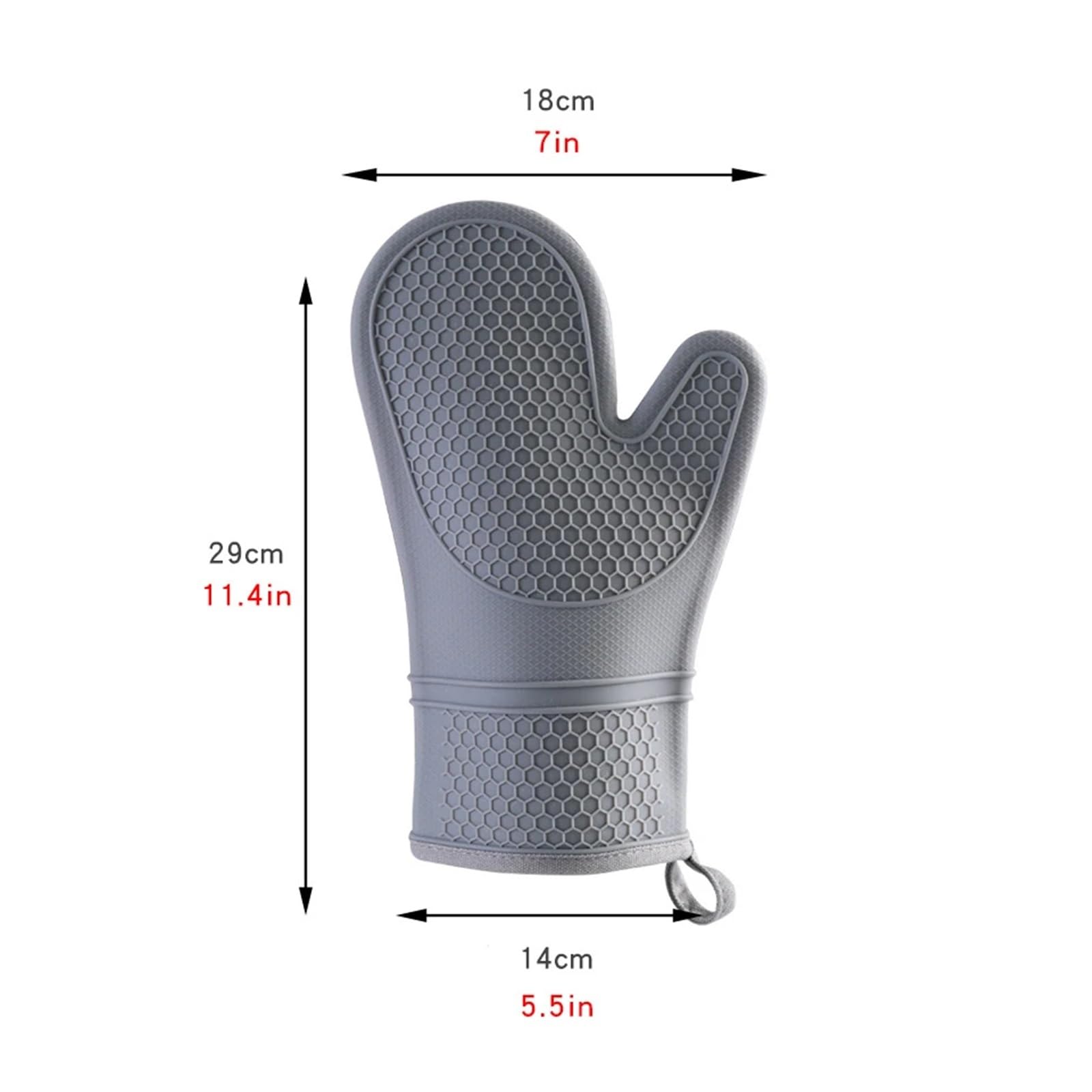 Mitaines de Four en Silicone résistantes à la Chaleur(Gray)
