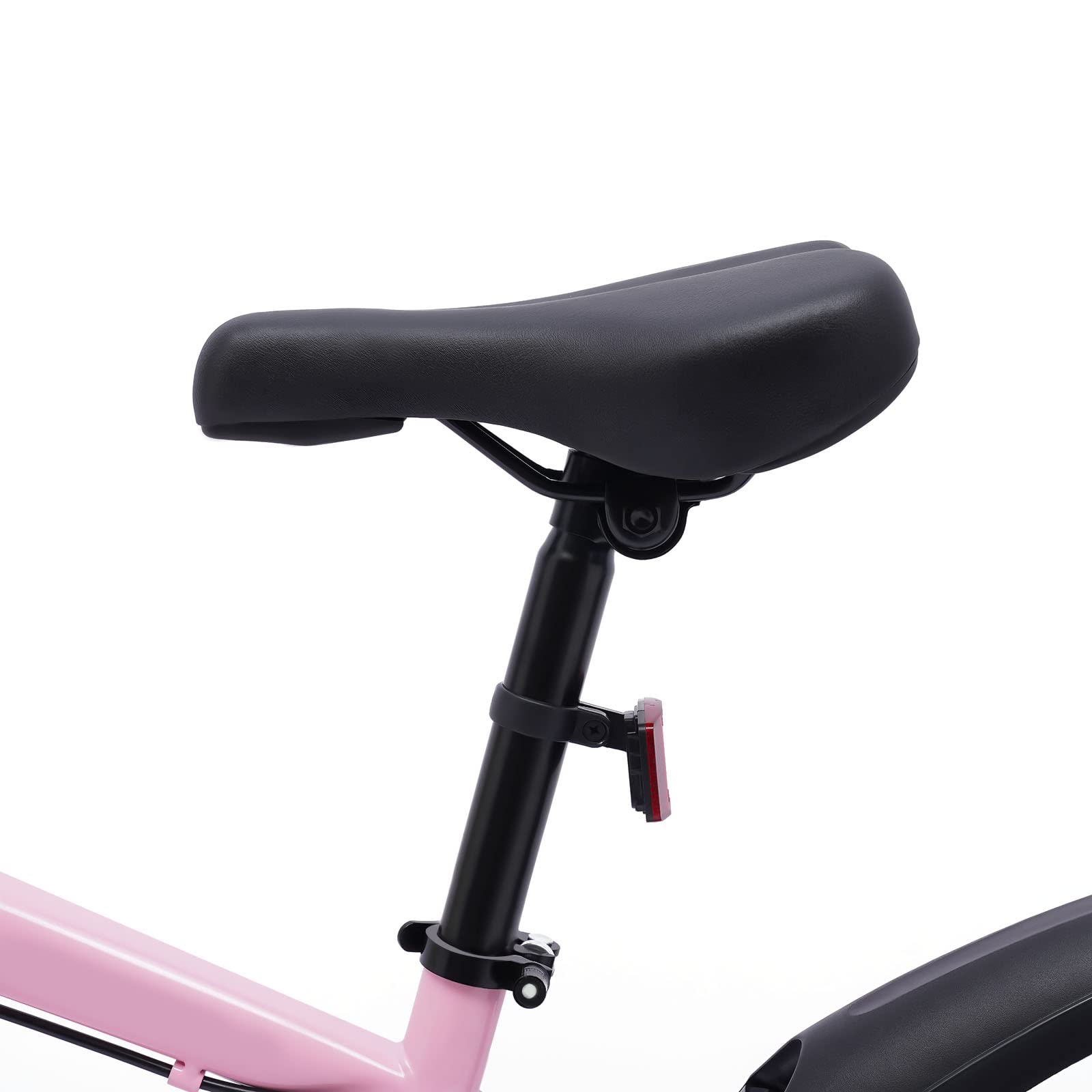 Bicicletta da 18 pollici, per ragazzi e ragazze, mountain bike con torcia e pompa per pneumatici, sedile regolabile, ruote antiscivolo e resistenti all'usura, con pratica campana e forcella anteriore