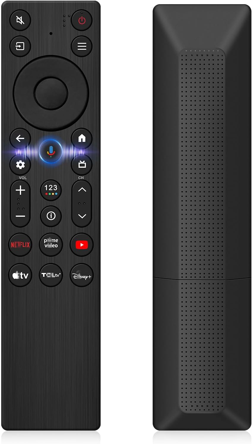 New Voice Remote Replacement for TCL TV Remote - Compatible with TCL Google Smart TV QM5K QM6K QM6KPRO QM7K Q77K X11K Series Mini LED QLED 4K HDR (RC923A)