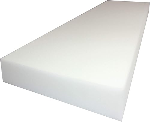 Mybecca Cojín de espuma para tapicería de alta densidad de 6 x 24 x 72 pulgadas (reemplazo de asiento, hoja de tapicería, acolchado de espuma)