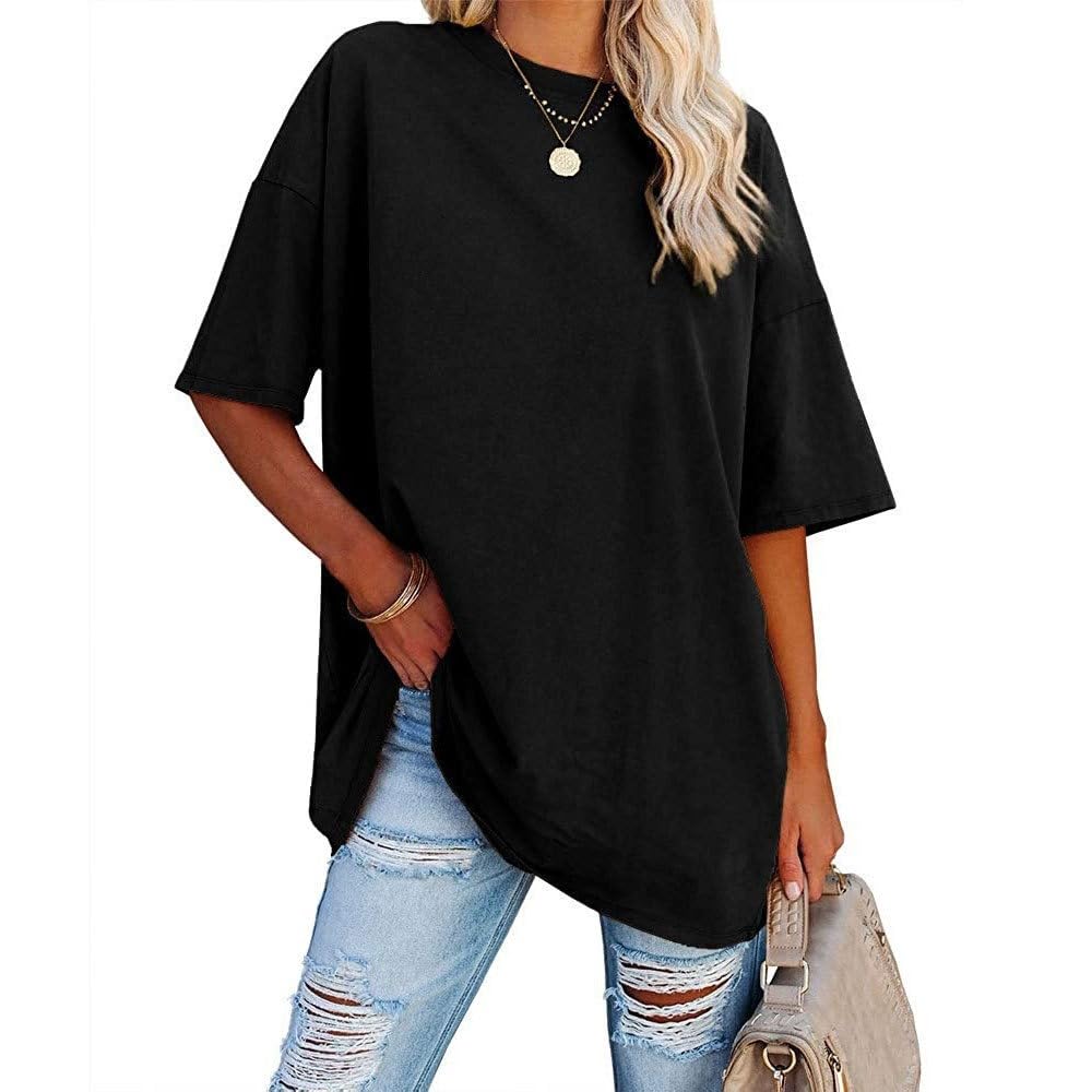 Womens Oversized Summer T Shirts Business Casual Dressy Tops Beach Vacation Clothes Spring Fashion