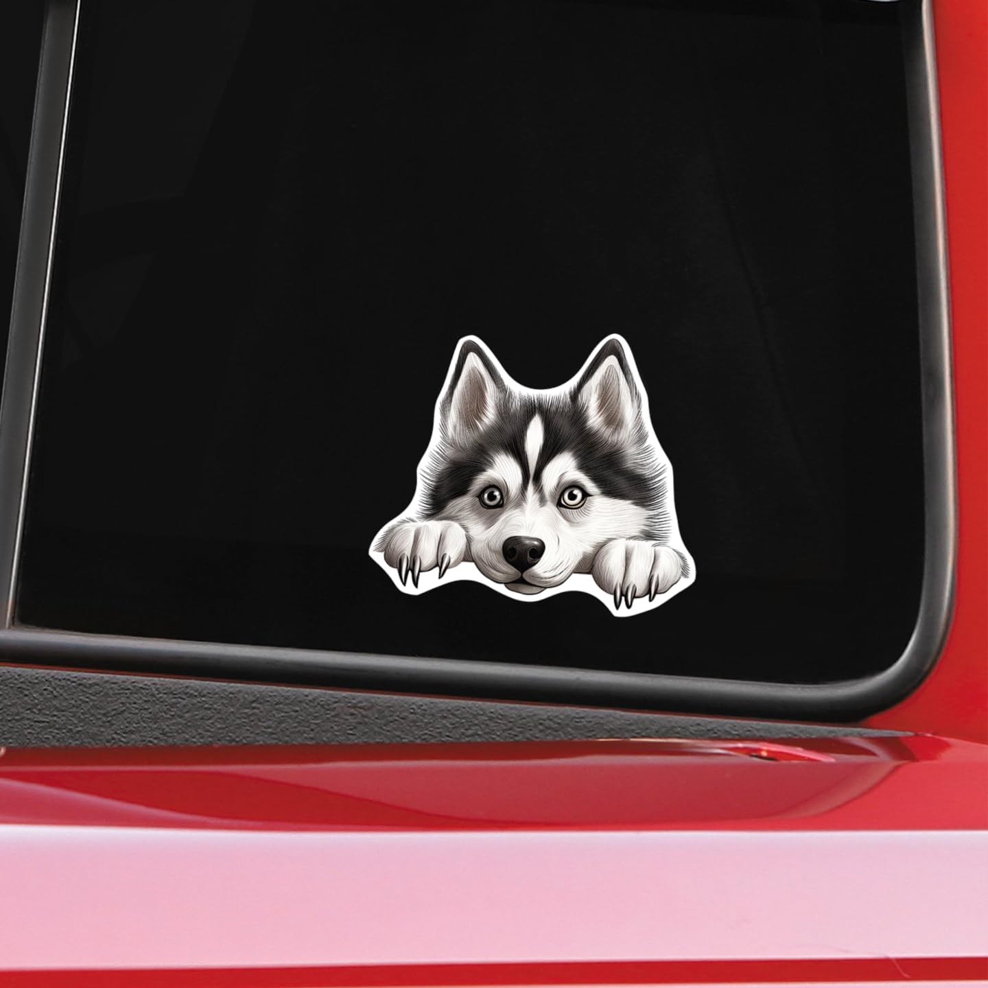 Dog Peeking Sticker Decals - 20 Pet Breeds - Cute Car Window and Bumper Stickers - 5 Inch Vinyl Waterproof Dog Lover Decals (Siberian Husky) - Image 3