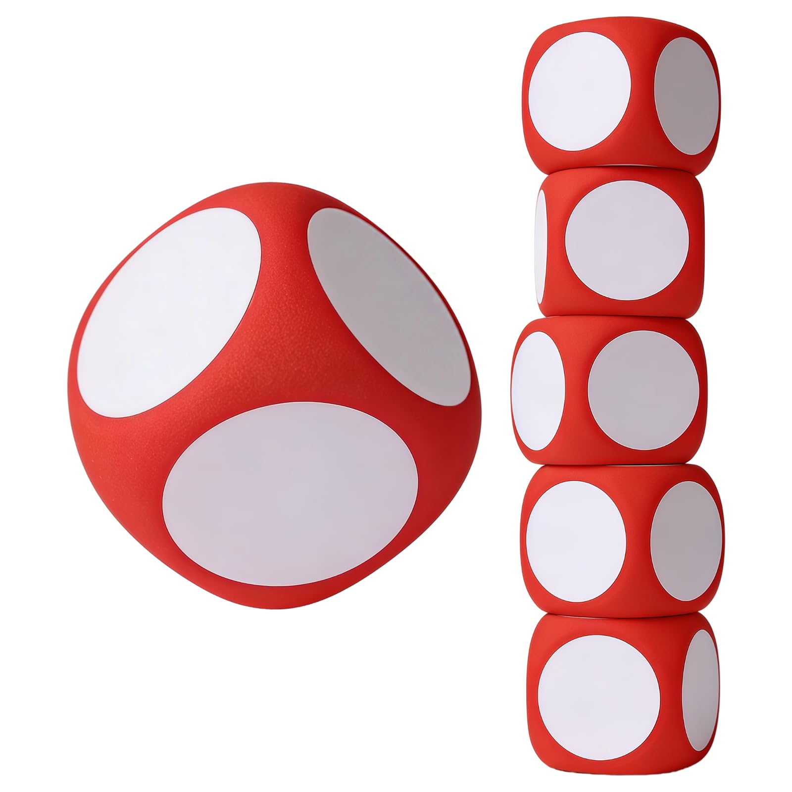 YIERM 6Pcs Dry Erase Foam Blank Dice 6cm Blank Writing Foam Dice Reusable Whiteboard Dice Activity Dice DIY Making for Exercise Teaching