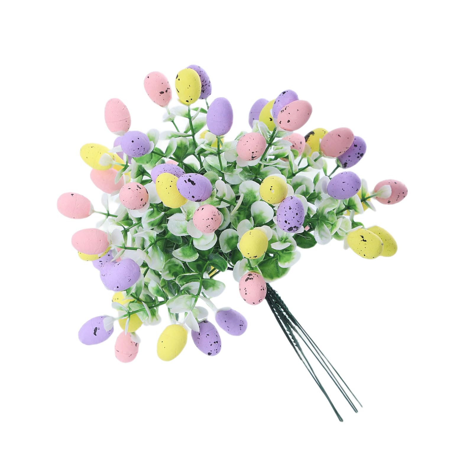 Sbshiouu Pinkish Purple1 Yolk 5Pieces Foam Easter Eggs Planter Table Bouquets For Party Decoration Festival Atmospheres Safe Practical Decorating Desktop Decors