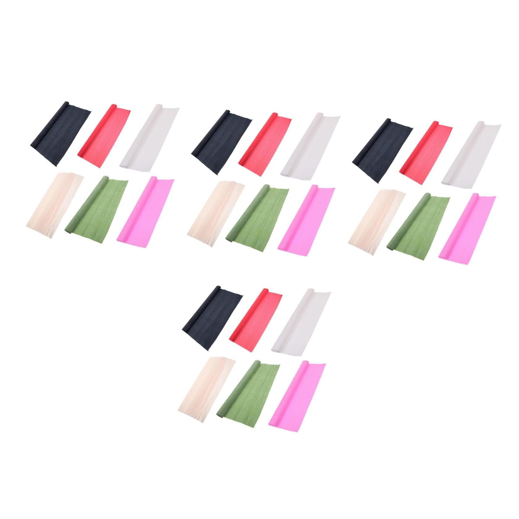 ARTIBETTER 4 Ensembles Papier Crépon Papier Pastel Bricolage Artisanat Couleur Fleurs Floral Décoration De Mariage Crêpe Pour Fleur Crêpe Stretch Italien 6 Rouleaux*4