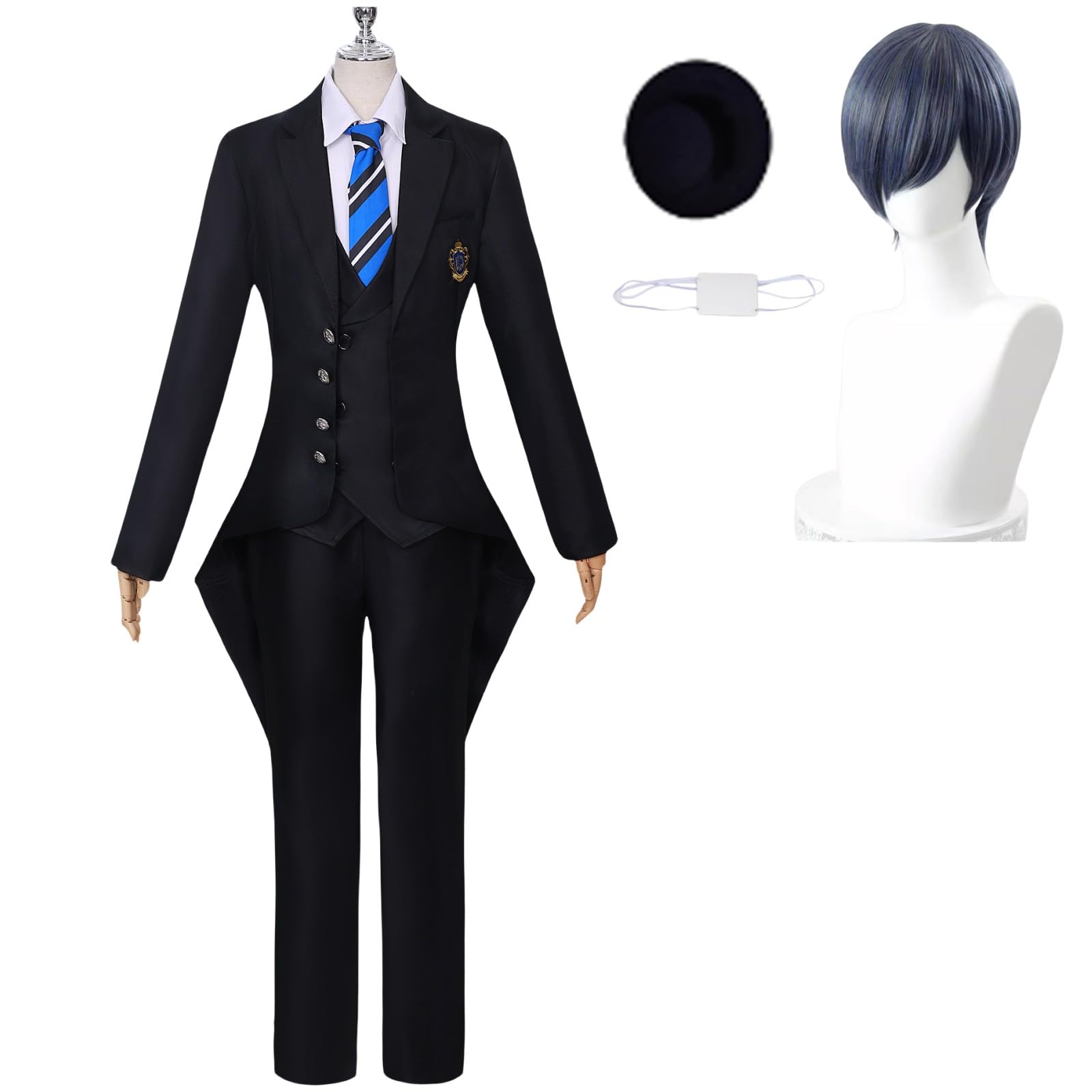 Amazon.co.jp: ウィッグ付 シエル・ファントムハイヴ コスプレ衣装  