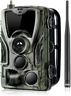 scosao Câmera Trail Wildlife de 16 MP 1080p com visão noturna, ativada por movimento, câmera de jogo à prova d'água, que enviam fotos para celular 0,2 s tempo de disparo, câmeras de trilha grande-angular de 120° para caça, quintal