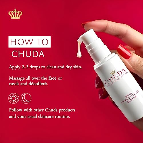 Miniatura 6 de Chuda Suero perfeccionador de la piel - Suero facial hidratante de 1.0 fl oz con 9.5% de ácido alfa hidroxi (AHA) y compuesto Remedea, fabricado en
