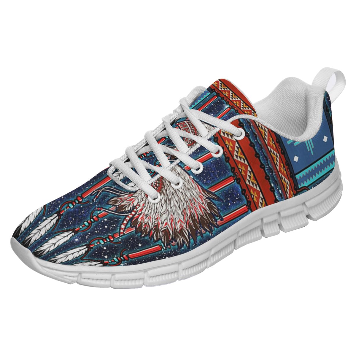Native American Flag Shoes for Women Men Tennis Shoes 3D Print Fashion Running Sneakers