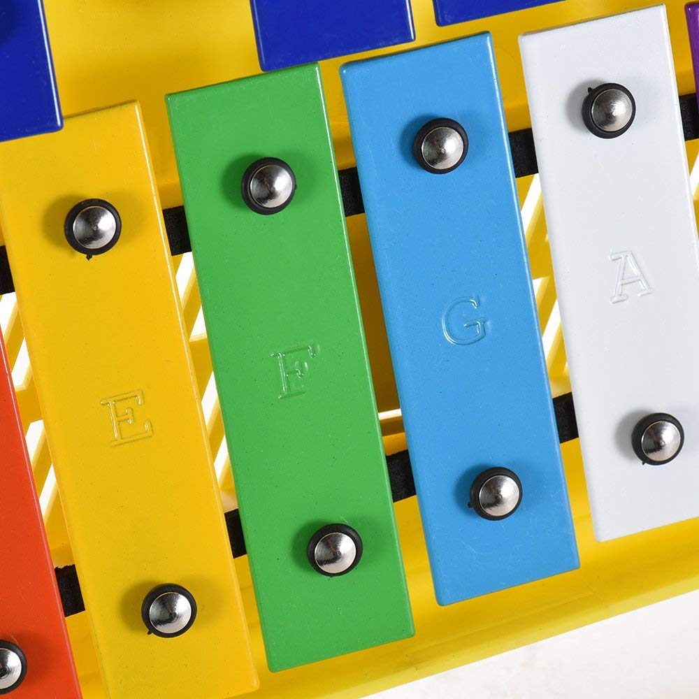 ROCKSTAR - Carrello Xilofono Glockenspiel 25 tasti metallici colori angelo AG-25N3 Glockenspiel Metalofono con astuccio per studenti, strumento musicale, regalo scolastico