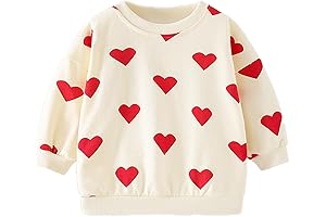 Toddler Girls Valentine's Day Shirt Long Sleeve Crewneck Sweatshirt